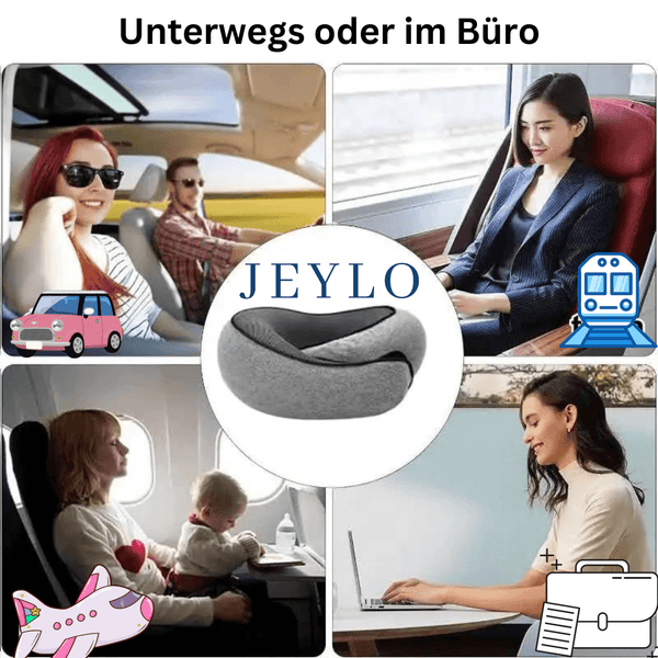 JeyRest - Ergonomisches Nackenkissen für entspannte, schmerzfreie Reisen