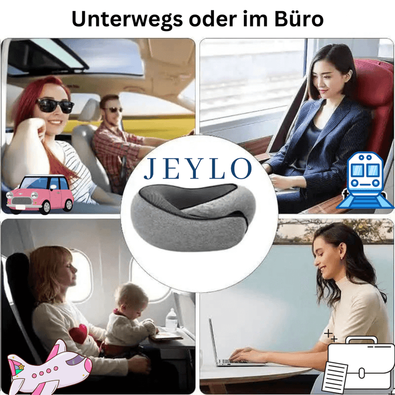 JeyRest - Ergonomisches Nackenkissen für entspannte, schmerzfreie Reisen