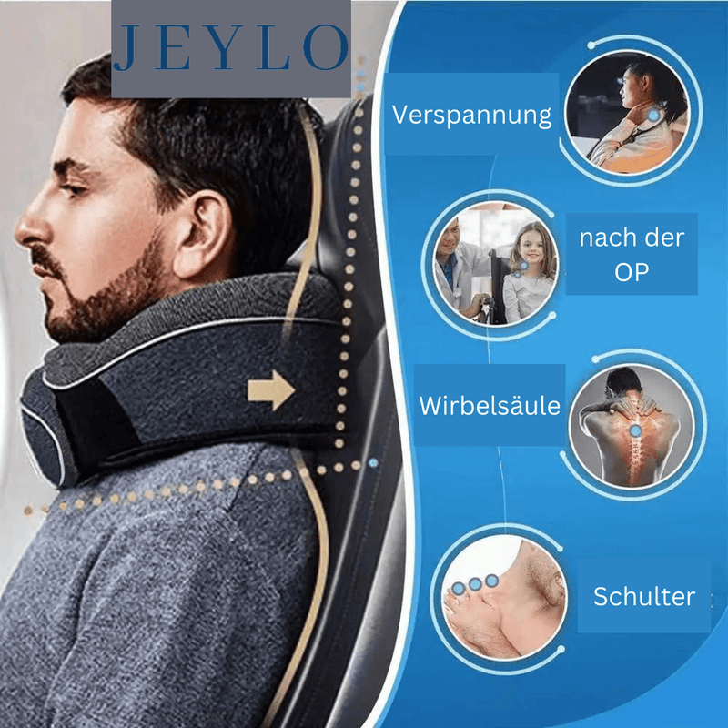 JeyRest - Ergonomisches Nackenkissen für entspannte, schmerzfreie Reisen